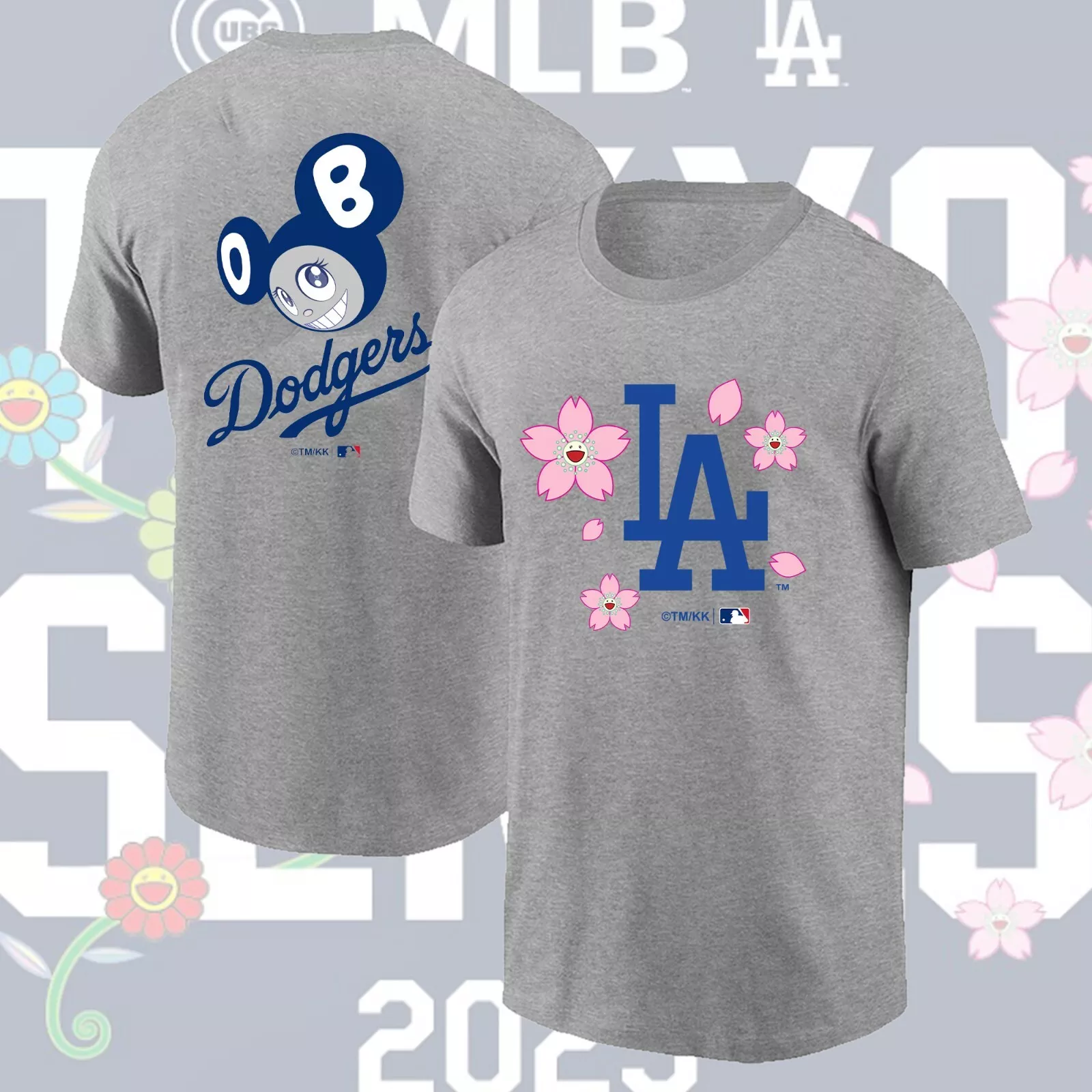 Men Los Angeles Dodgers blank grey  MLB 2025 Tshirt style 6